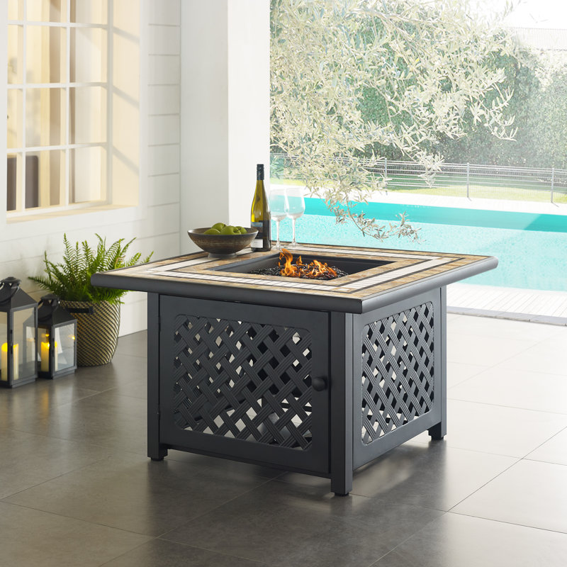 Munguia Square Propane Fire Pit Table