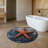 Catalina Coastal Starfish Round Bathmat