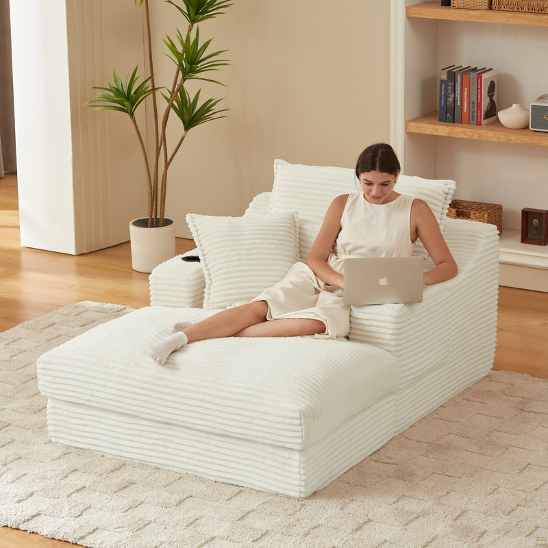 Canapé à compression 47,24 pouces, chaise longue