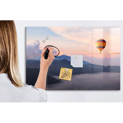 Magnetic Memo Board Whiteboard - 90 x 60 cm - With Marker and Magnets - A beautiful landscape