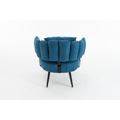Fauteuil décoratif avec coussin d'assise à ressorts et housse, fauteuil de baignoire en chenille, fauteuil de canapé moderne et confortable, idéal pour la lecture dans les petites chambres