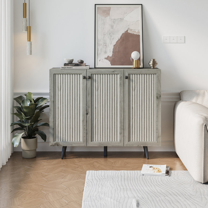 Armoire de rangement Buffet en bois Buffet de rangement, Gris