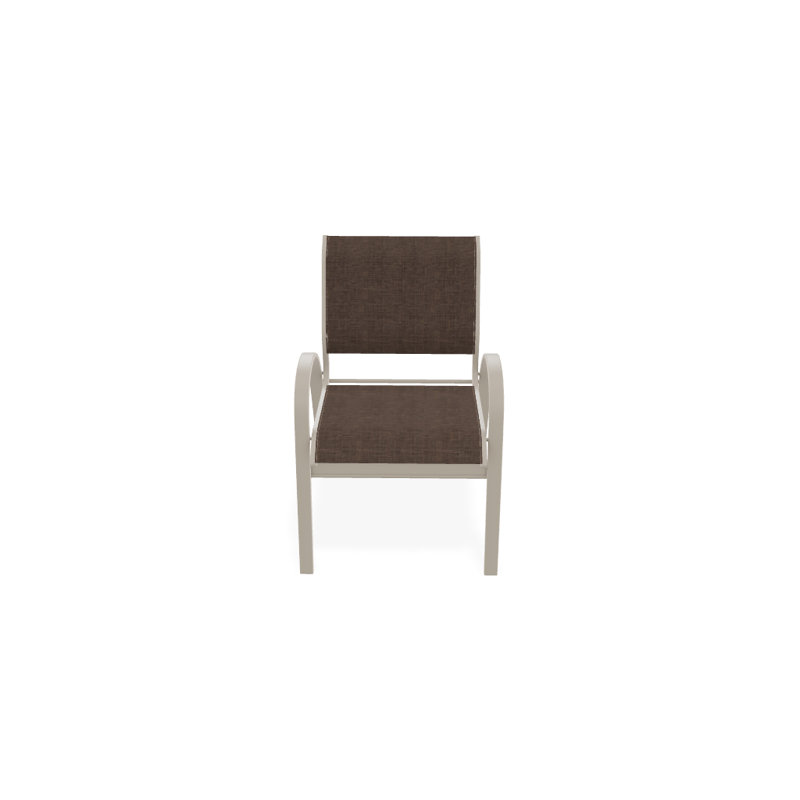 Chaise de patio empilable Hiraku, Moka Sunbrella®, Désert texturé