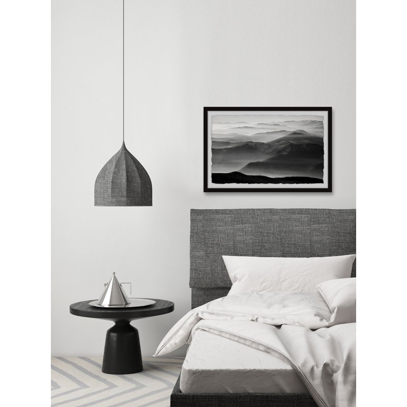 Foggy Mountain Range - Single Picture Frame Print, 20cm H x 30cm W