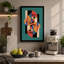 Geometric Faces Art Deco - Wrapped Canvas-1436267041-1436267045