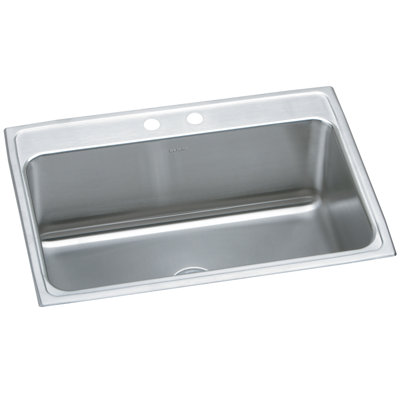 Évier de cuisine encastrable L 31 po x L 22 po avec ensemble de bonde et crépine à panier lustertone