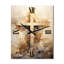 Minimalisme, croix religieuse - horloge de paysage religieuse en métal-575592128