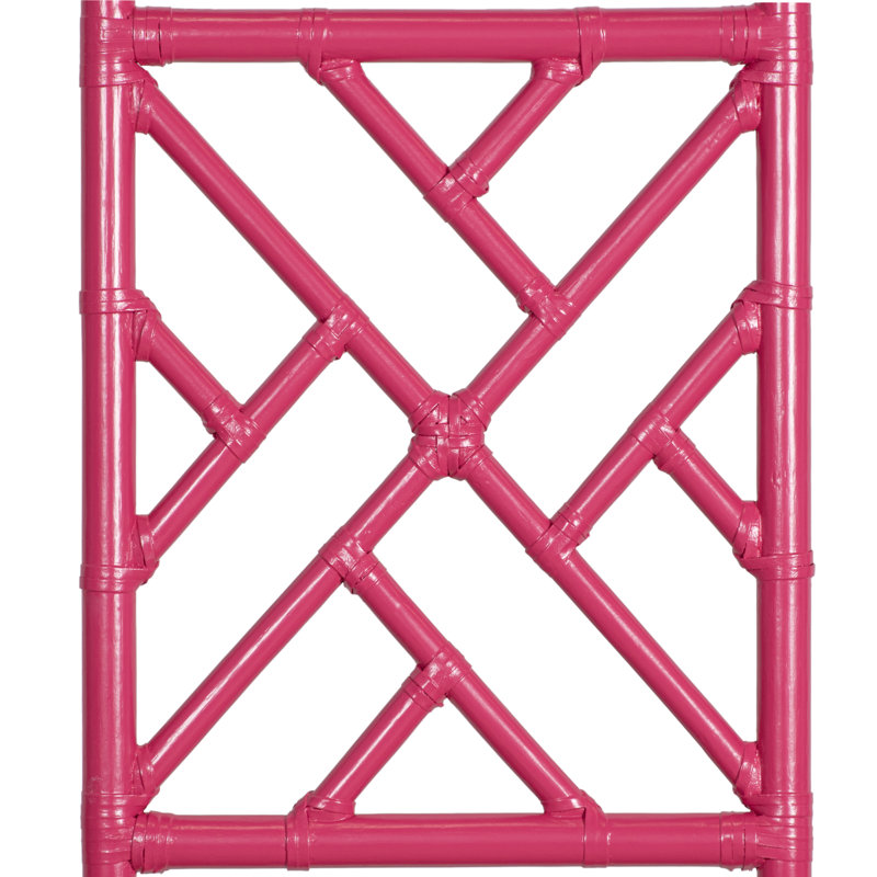 Lit standard Chippendale, Grand, Rose vif