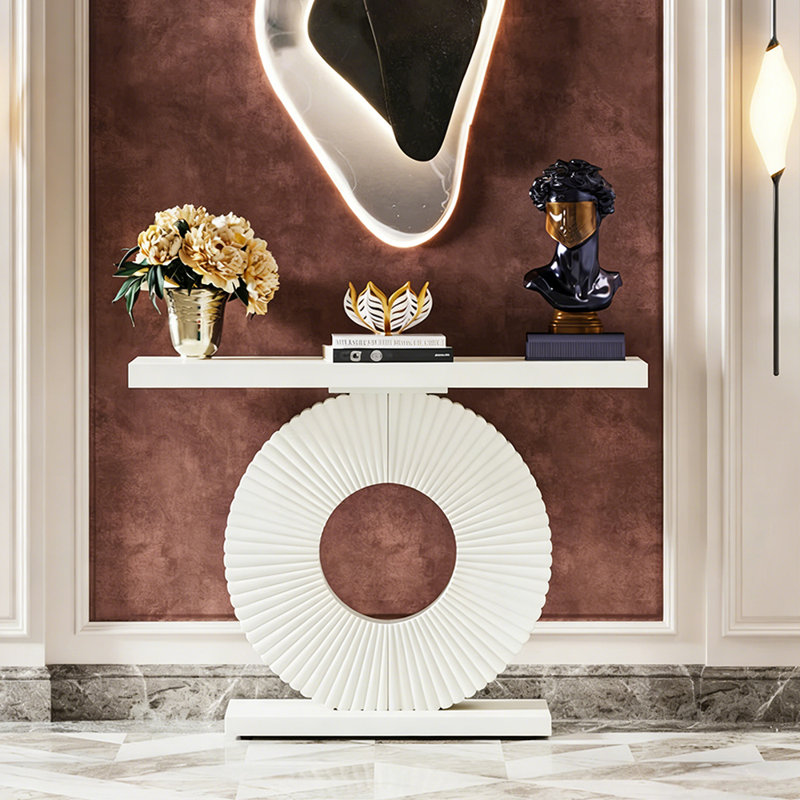 Console simple de style nordique, Blanc