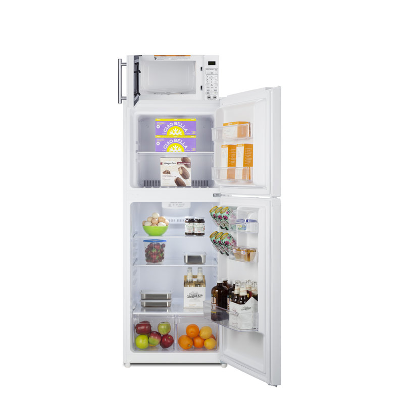 Summit Appliance Microwave/Refrigerator-Freezer Combination with Allocator, Right Handed
