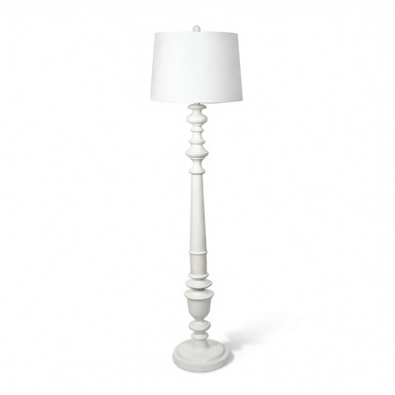  Lampe sur pied traditionnelle Benjamin, blanc, Blanc, Blanc
