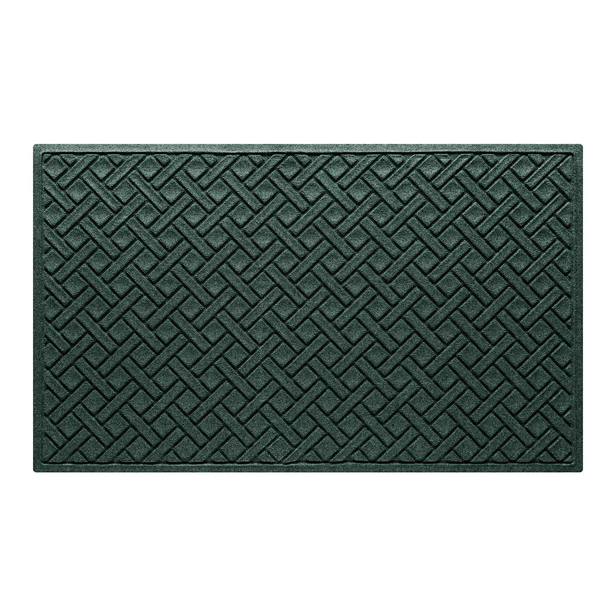 Waterhog Lattice Indoor Outdoor Door Mat, Evergreen, 0.375" H x 60" W x 36" D