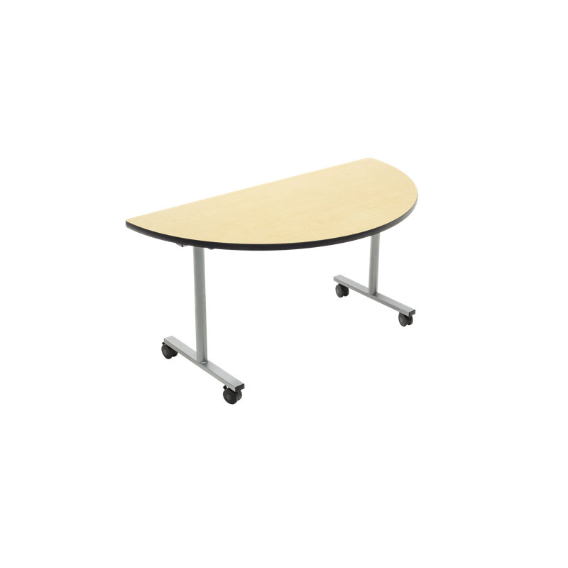 Table mobile inclinable E-Z - Demi-ronde, H 29 po x L 72 po x l 36 po