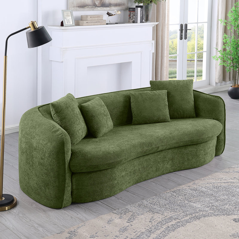 Boneless Andydeco Modern Style Compress Sofa, Green