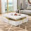 Table basse moderne avec rangement à 4 tiroirs et table basse contemporaine