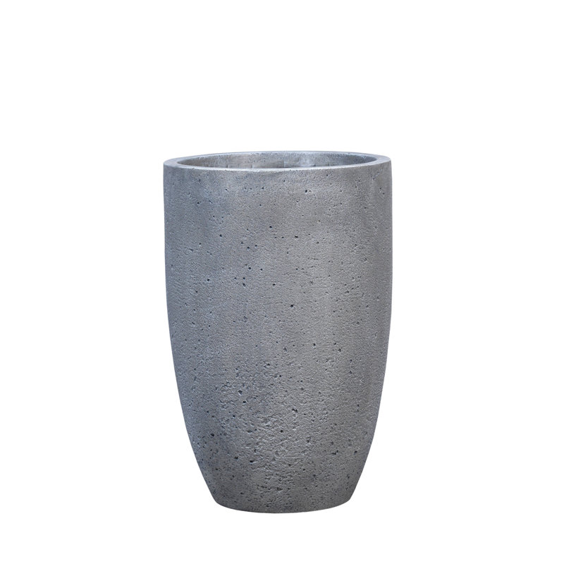 Grand pot de fleurs d'intérieur conique blanc l 15 po x H 23 po, 23" H x 15" W x 15" D, White