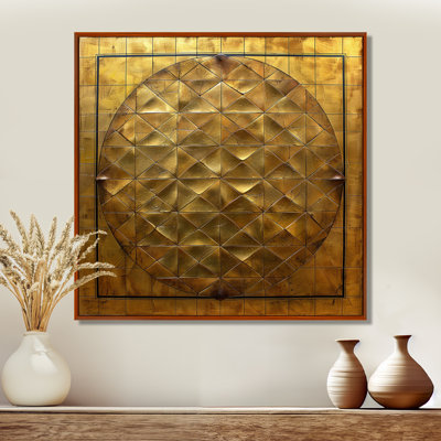 Unity Flower Of Life Gold - Geometric Wall Art