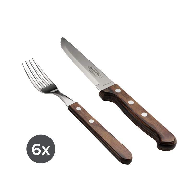 Ensemble de couteaux à bœuf et à steak 12 pièces Churrasco Bbq Polywood…