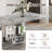 71" Dining Table Set, Modern Tempered Glass Top With PU Leather Chairs-116376084-116446029