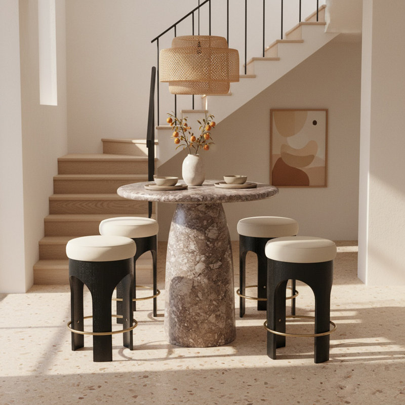 Table de bar Coserza, H 42 po x L 36 po x l 36 po, Brun