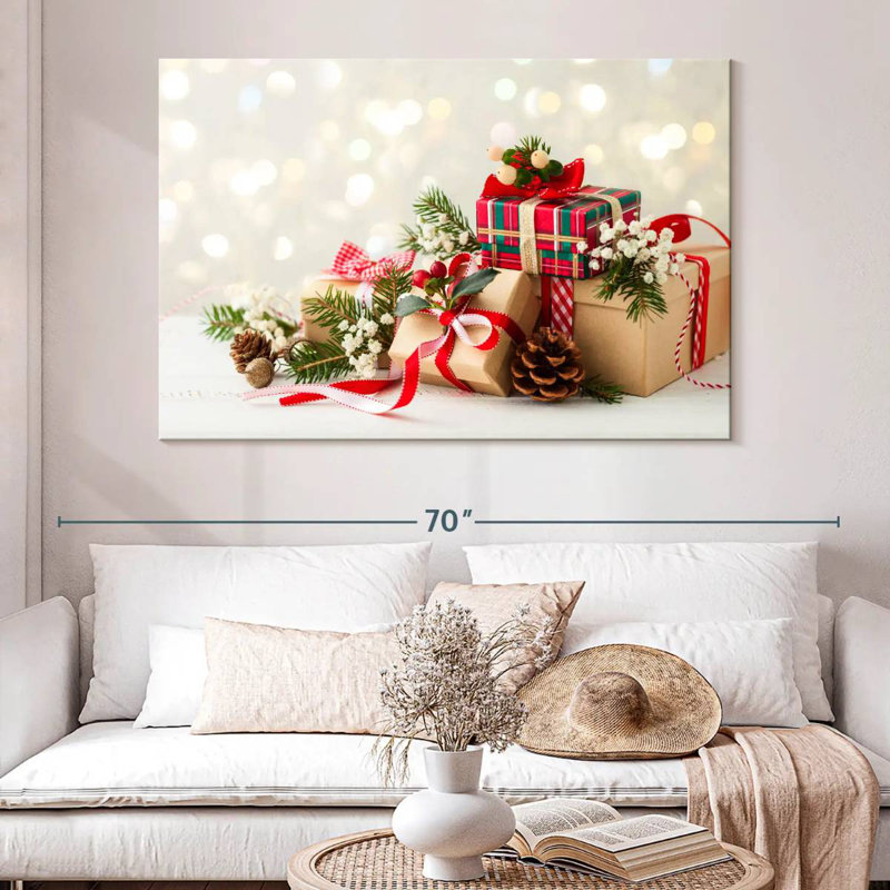 Cadeaux de Noël, H 34 po x l 51 po