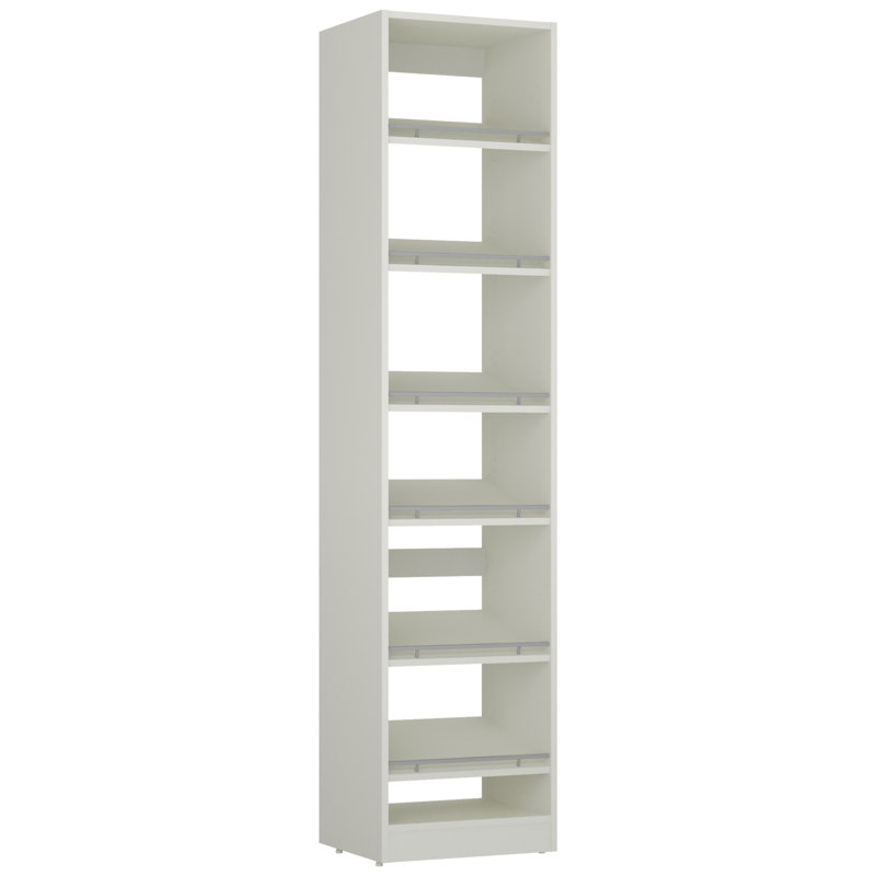 Module pour système de placard avec étagère à chaussures à 6 tablettes - 84 "18" 16 "- blanc, Blanc