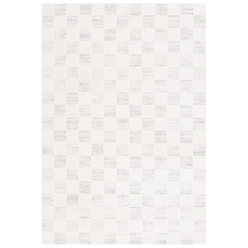 Tuule Performance Checkered Rug, Rectangle 4" x 6"