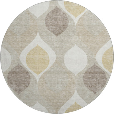 Premium Machine Washable Lisse Beige Rug