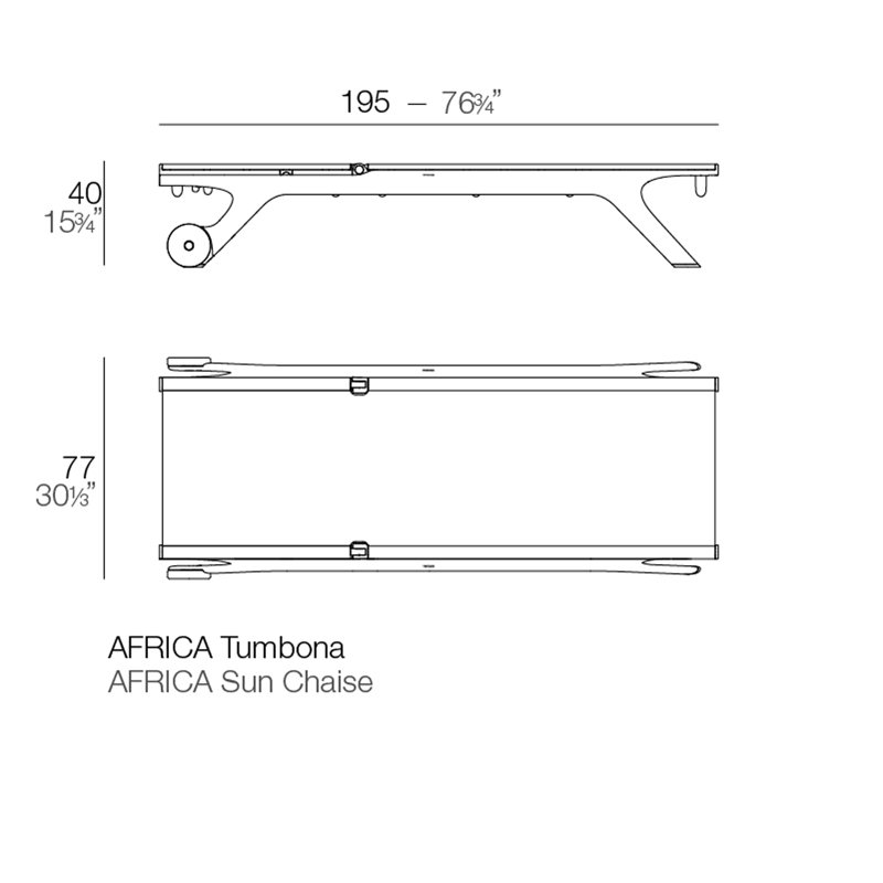 AFRICA Sun Lounger, White