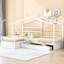 Lit plateforme simple avec 3 tiroirs de rangement blancs et de taille fascinante, solides et confortables-1979771726