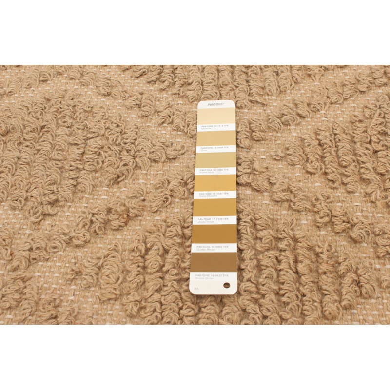 Tapis brun clair / beige en jute tressé à la main Elkton