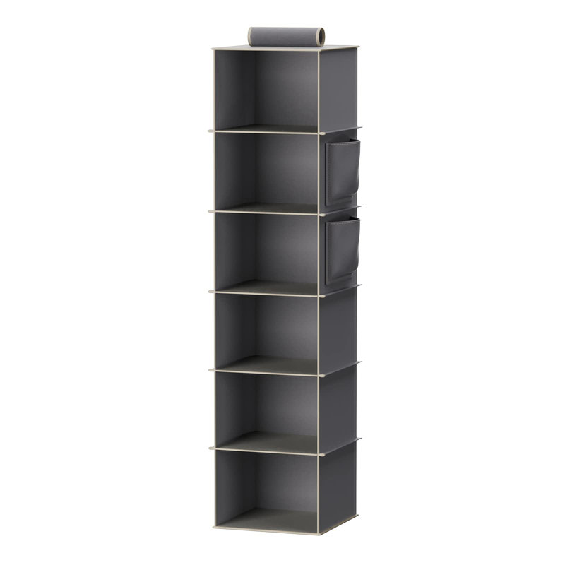 Rangement suspendu en tissu Mauceri, Gris
