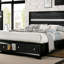 1pièce lit grand contemporain noir 1pc