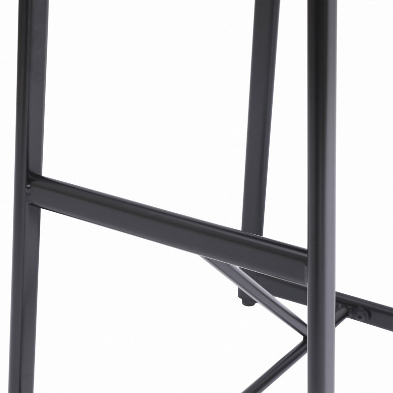 Ensemble de 3 tabourets de bar à hauteur de comptoir avec dossier et chaises sans accoudoirs pour îlot de cuisine