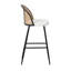 Boho Upholstered Counter Stool with Metal Frame