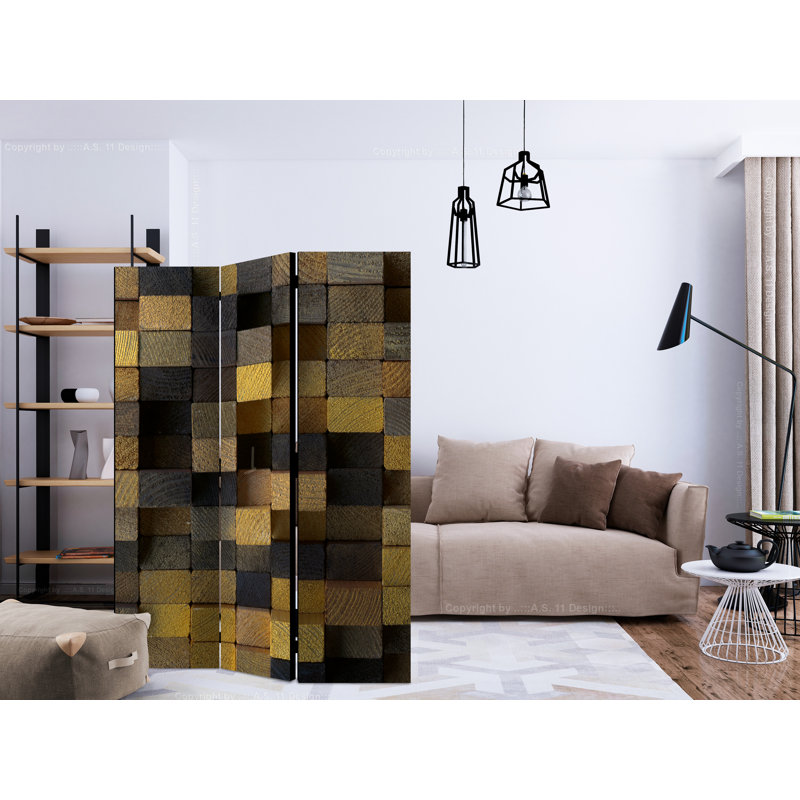 Browerville 172cm H Folding Room Divider, 3