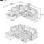 Lit modulaire convertible avec rangement, 2 coussins, ports électriques - Rangement ergonomique et agile, Douilles pour le salon, Design doux et confortable-2027944784