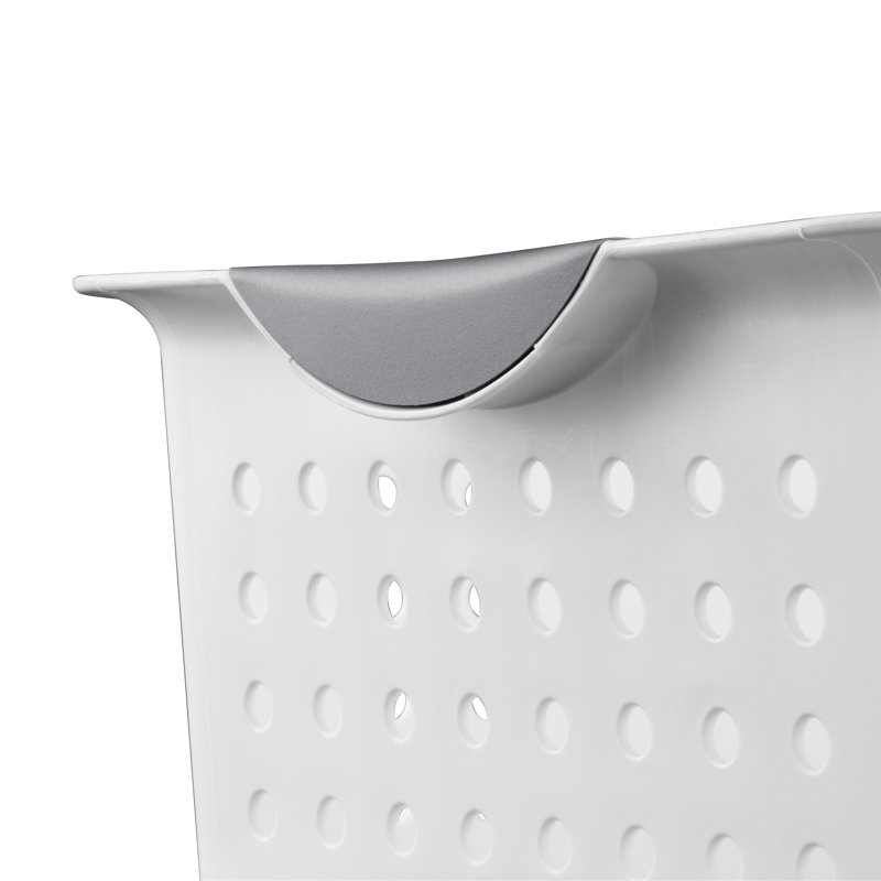 Sterilite Large Ultra Basket, Storage Bin Organize Closet, Cabinet, Pantry, Shelving and Countertops, 6 Pack, White