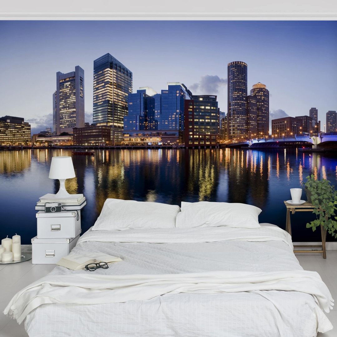 Matte Fototapete Gute Nacht Boston 2,25 m x 336 cm