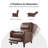 Beecher 28.75" Wide Leather Club Recliner-2034137811