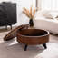 Table basse ronde avec rangement caché