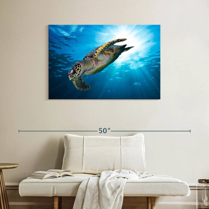 Hawksbill Turtle Dive, 26" H x 39" W