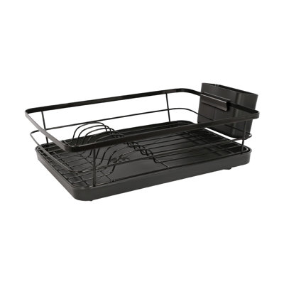 Harbour Housewares Metal Dish Drainer Rack with Drip Tray
