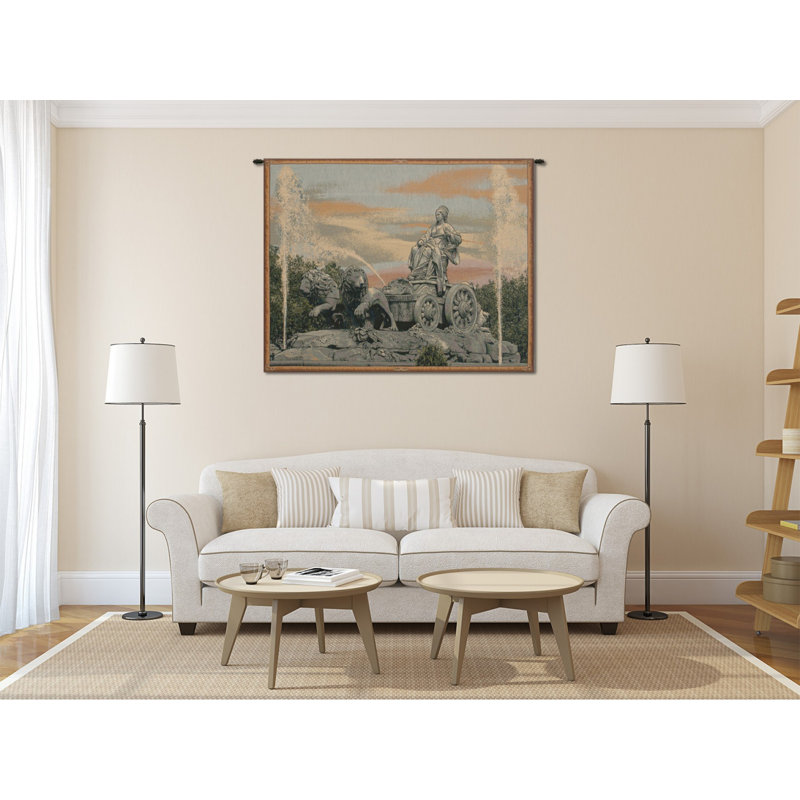 Italian Loom Woven Cotton Blend Wall Hanging, 35" H x 54" W