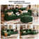 4-Piece 115'' Reversible Modern Upholstered L-Shape Sectional Sofa With Ottoman- Premium Velvet  Fabric