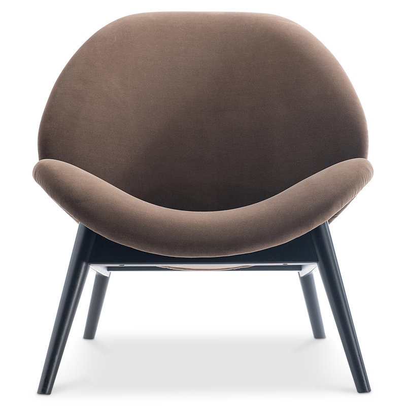 Jett Armless Chair, Brown Velvet