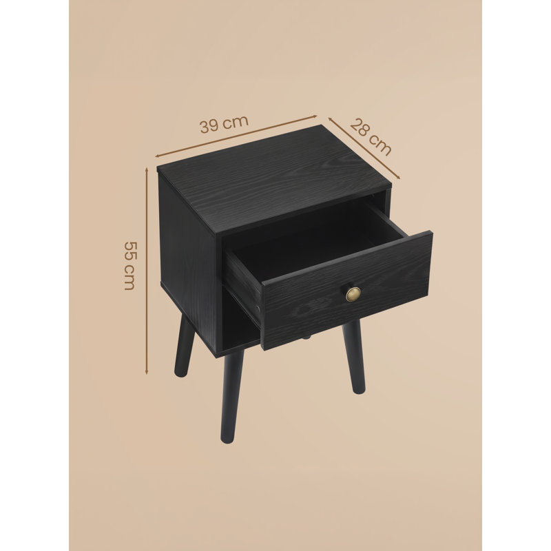 39cm W Particle Board Bedside Table