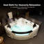 Baignoire tourbillon de coin en plastique / acrylique 61 po x 61 po avec robinet