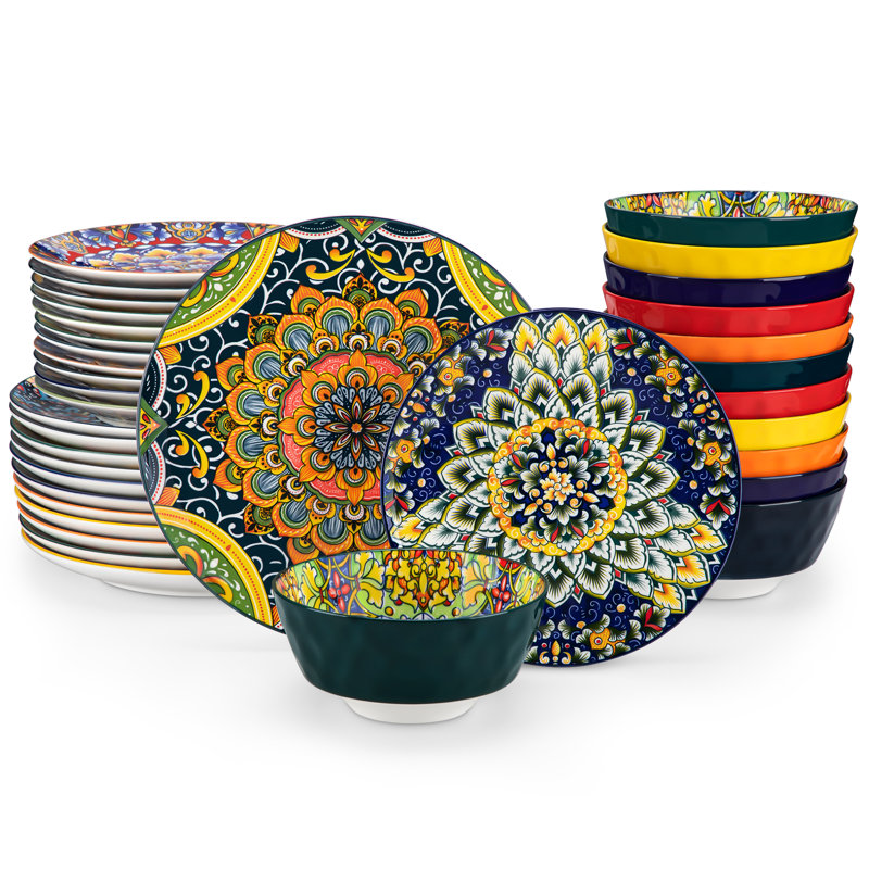 Porcelain China Dinnerware Set 36 Piece - Service for 12