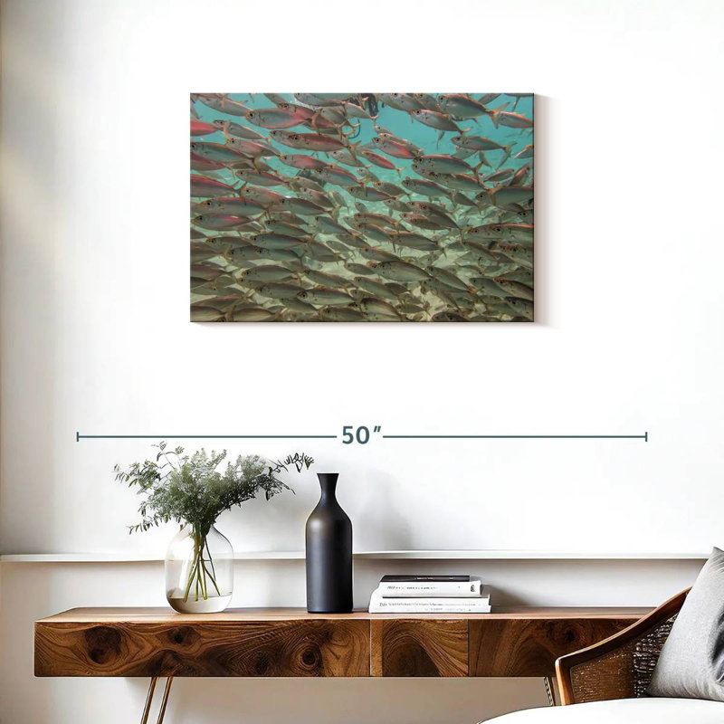Crowle sous les poissons tropicaux, H 20 po x l 30 po